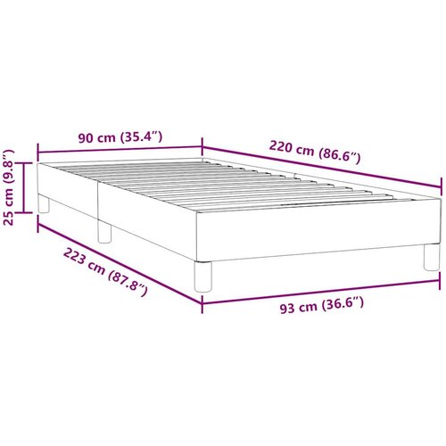 Box spring krevet bez madracem ružičasti 90x220 cm bar&amp;scaron;unasti Slike