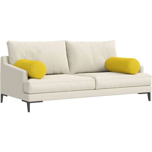 VidaXL valjkasti jastučići 2 pcs svijetlo žuta &amp;Oslash; 25 x 70 cm tkanina Slike