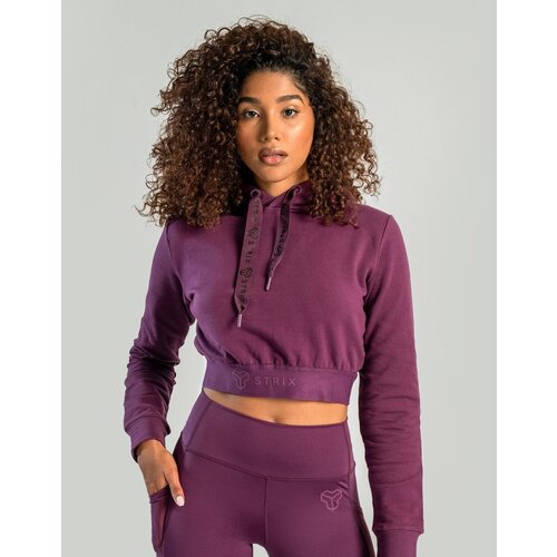 STRIX women‘s Essential Cropped Hoodie Plum Slike