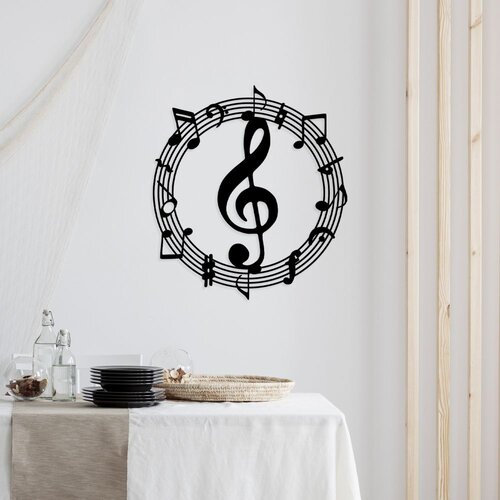 Wallity Zidna dekoracija Musical 2, 63x70cm, Crna Cene