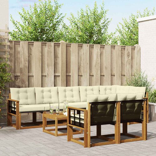  Set vanjskih sofa 9 kom. Prirodna i krem Cijene