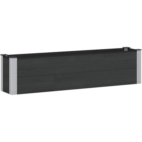 vidaXL Povi&scaron;ena gredica - Vrtna gredica Crna 150 x 30 x 36 cm WPC i aluminij - 150 x 30 x 36 cm Crna Cijene