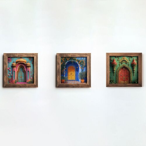 Wallity slika UKZM072, 3 dela, 16 x 16 x 2 cm Slike