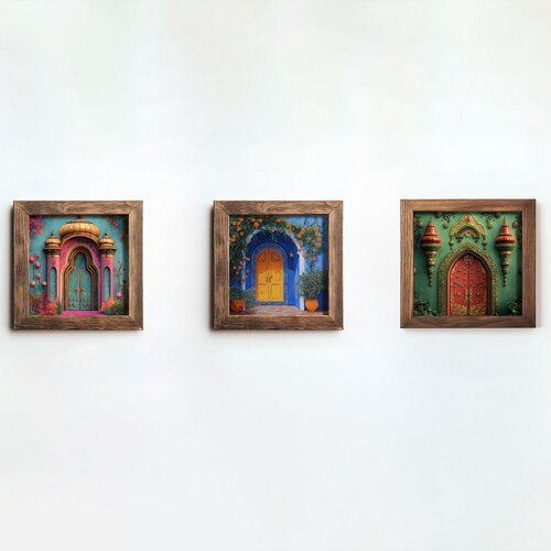 Wallity slika UKZM072, 3 dijela, 16 x 16 x 2 cm Cene