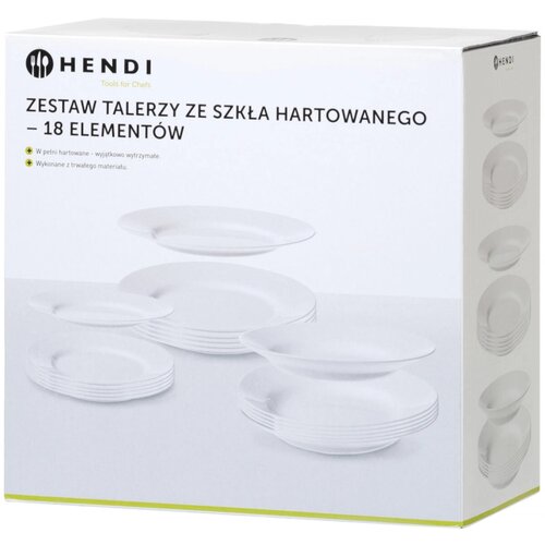 Hendi Set plo&scaron;č iz kaljenega stekla, 18 kos. - 795224, (21101863) Cene
