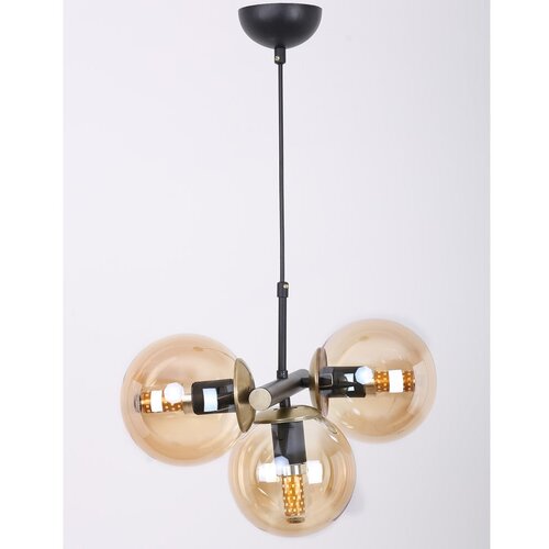 Squid Lighting rumena/črna viseča svetilka s steklenim senčnikom &amp;oslash; 15 cm cascade &amp;ndash; Slike