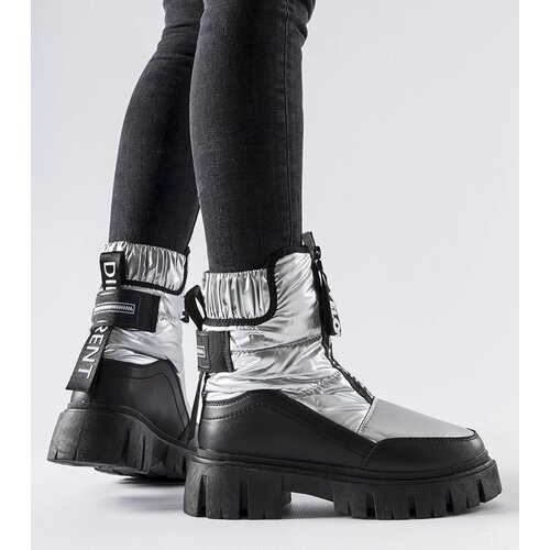 Gemre Silver-black insulated snow boots Moorhead Cene