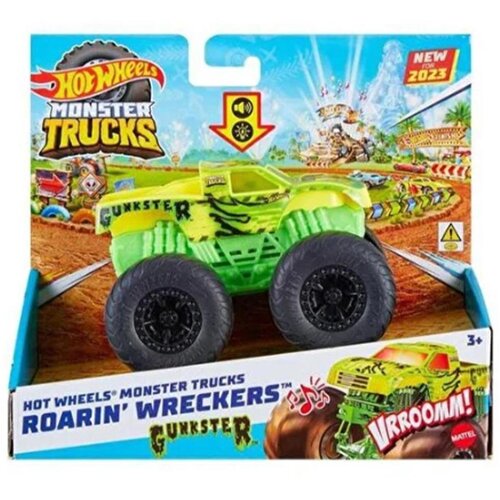 Mattel Hot Wheels Monster Trucks: Gunkster po&amp;scaron;astni avto s svetlobnimi in zvočnimi učinki 1/43 - Slike
