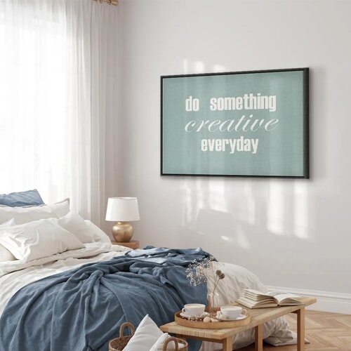  Slika - Do Something Creative Everyday (1 Part) Wide 90x60 U crnom drvenom okviru Slike