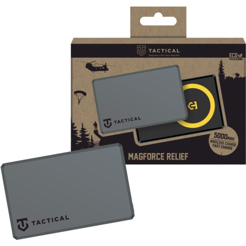 TACTICAL MagSafe Relieft zunanja baterija z brezžičnim polnjnjem powerbank 5000 mAh 22,5W - črno rumen Cene