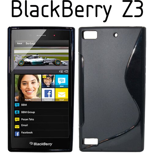  Gumijasti / gel etui S-line za BlackBerry Z3 - črni Cene