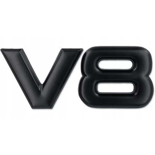 Audi Samolepilni emblem V8 značka 7,8x3,1 cm črna, (21215253)