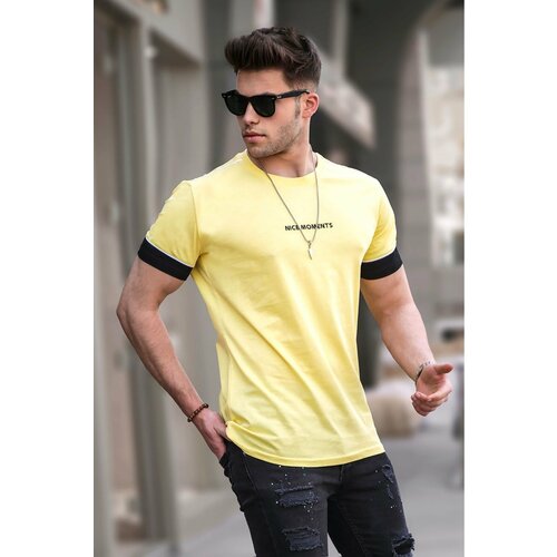 Madmext Men's Yellow T-Shirt 4977 Slike