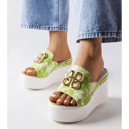 Gemre Green wedge flip-flops Havanna Cene