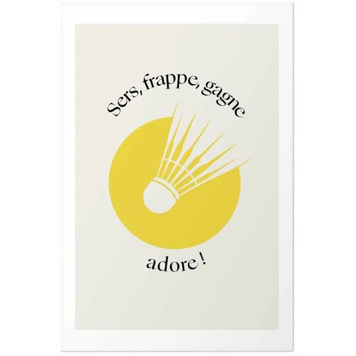 Plakat - Shuttlecock Against the Yellow Sun 60x90 Bez okvira s margom Slike
