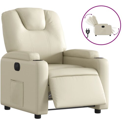Maison Chic Električni naslanjač - Relax naslanjač krem umetno usnje, (22061084) Slike