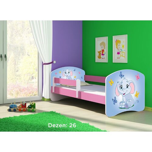 ACMA dečiji krevet II 140x70 + dušek 6 cm PINK26 Slike