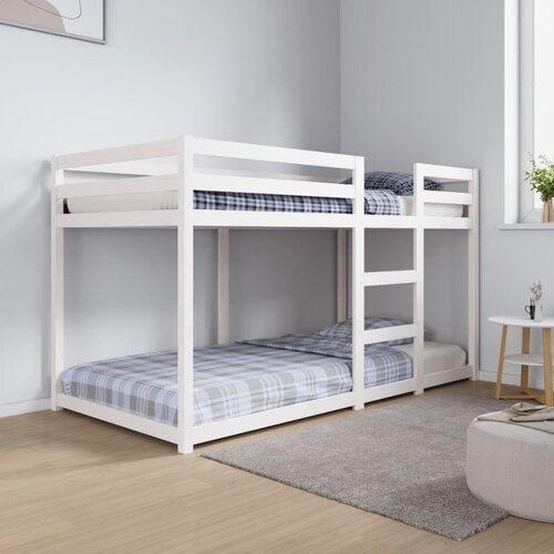 VidaXL Dnevna postelja bela 90x190 cm trdna borovina Slike