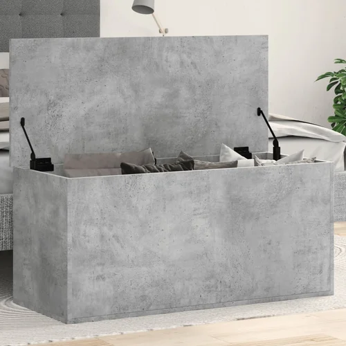  The Living Store Škatla za shranjevanje beton. siva 100x42x46 cm inženirski les - Škatla Za Shranjevanje, (21485988)