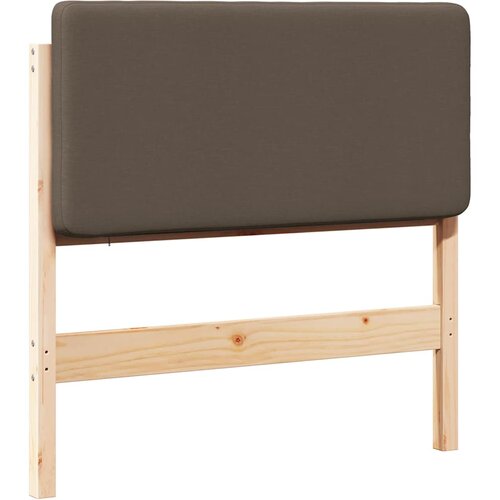  Tapecirani uzglavlje Smeđa i taupe 75 cm Čvrsto borovo drvo Slike