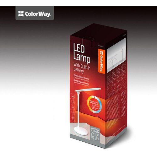 COLORWAY LED Stolna Lampa s Ugrađenom Baterijom Bijela Cene