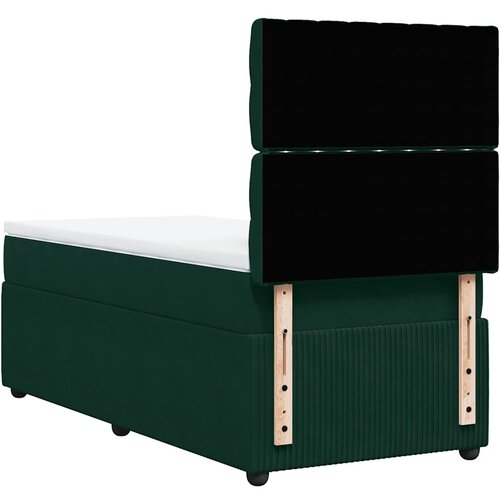 Box spring krevet s madracem tamnozeleni 80 x 200 cm bar&amp;scaron;unasti Slike