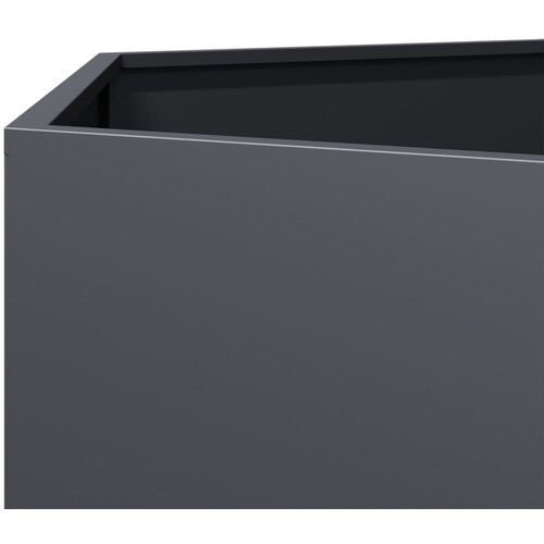  Vrtna sadilica antracit &amp;scaron;esterokutna 138 x 120 x 45 cm čelična Slike