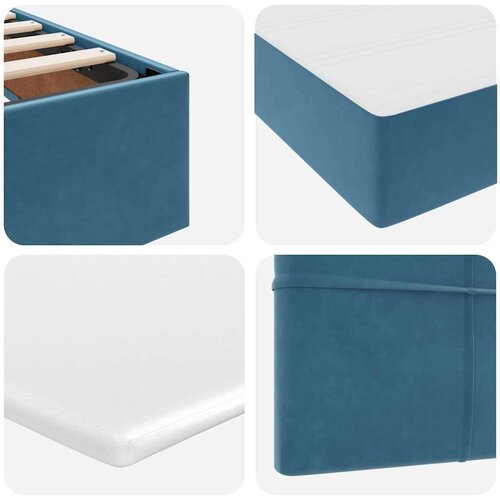  Krevet s od storage s madracem Tamno plava 160 x 200 cm Bar&amp;scaron;un Slike