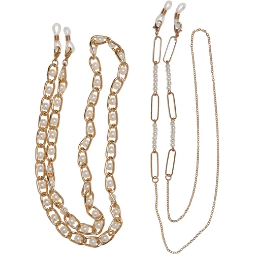 Urban Classics Multifunctional Pearl Chain 2-Pack - Golden Color