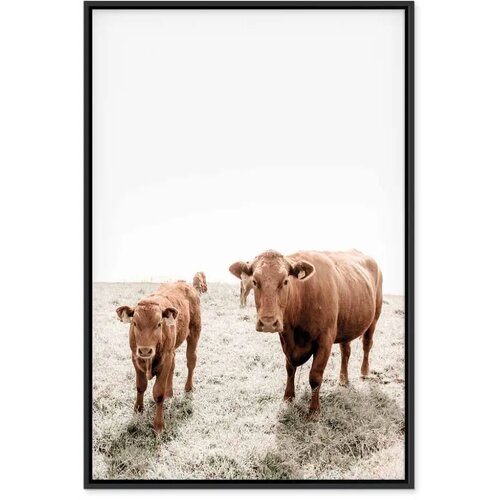  Slika - Mother and Calf (1 Part) Vertical 40x60 U crnom drvenom okviru Slike