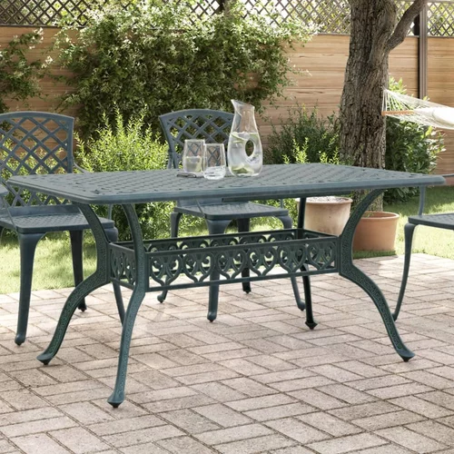  Vrtni stol zeleni 150 x 90 x 72 cm od lijevanog aluminija
