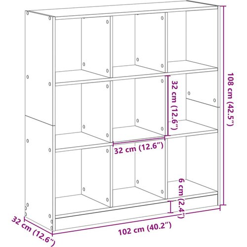 vidaXL Regal za knjige boja betona 102 x 32 x 108 cm konstruirano drvo Cene