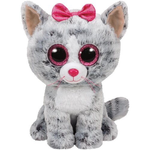 Ty Beanie Boos Kiki - siva mačka (24 cm) Slike