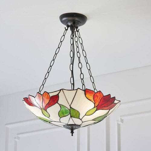  Endon 70946 - Luster na lancu Tiffany BOTANICA 3xE27/60W/230V prečnik 45 cm Slike