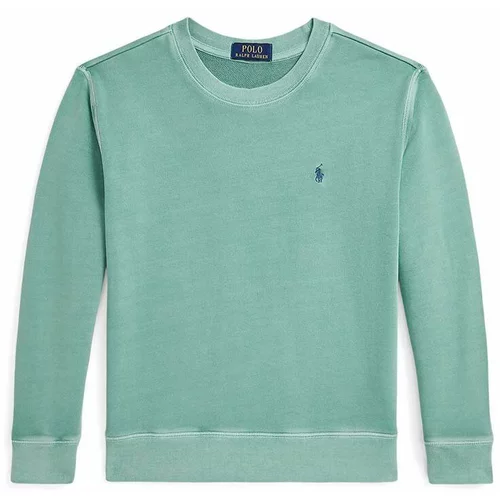 Polo Ralph Lauren Otroški bombažen pulover zelena barva, 323942099002