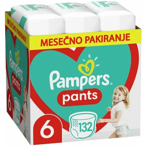Pampers Pants hlačne pleničke, št. 6, za 15+ kg, 132 kos B. S6 132