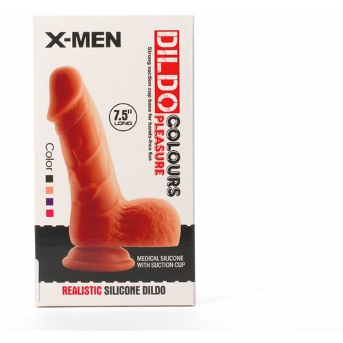 X-MEN 2024 Dildo X-men Colours Pleasure 3 Black 7,5&amp;#039;&amp;#039; Slike