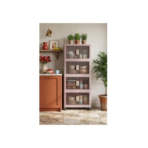 Hanah home Multifunkcionalna komoda, roza Cijene