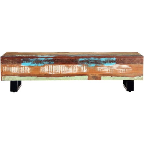 Maison Chic Klubska mizica - kavna mizica - Nizka mizica 120x50x30 cm trden predelan les in jeklo, (21754093) Slike