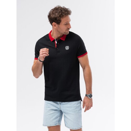 Ombre Men&amp;#039;s polo shirt with contrasting elements Slike
