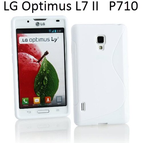  Gumijasti / gel etui S-Line za LG Optimus L7 II P710 - beli Slike