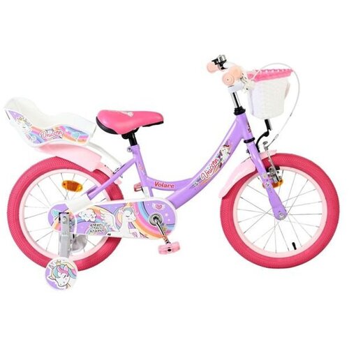 Volare dječji bicikl Unicorn 16&amp;Prime; ljubičaste boje Slike