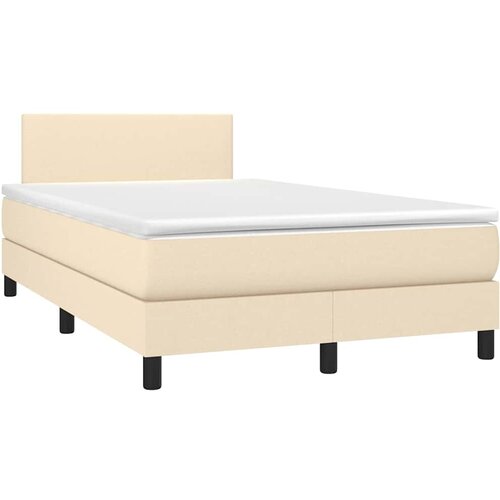  box spring s madracem LED krem 120 x 200 cm od tkanine Slike