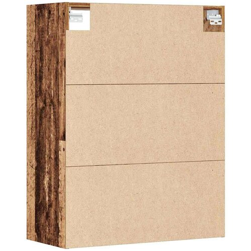 VidaXL Viseći zidni ormarić staro drvo 69,5x32,5x90 cm Slike