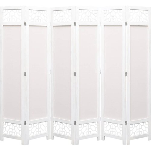 vidaXL Paravan 6-delni krem 210x165 cm blago Cene