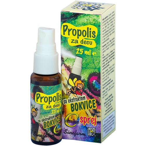 Sinefarm Propolis sprej za decu sa bokvicom i C vitaminom 25ml Slike