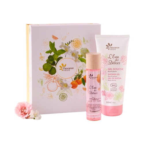 Fleurance Nature L&amp;#039;Eau des D&amp;eacute;lices Gift Set - Ruža i jasmin Slike