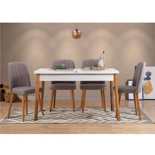  Trpezarijski sto i stolice santiago white grey atlantic pine Cene