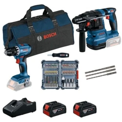 Bosch Set alata GSR18V-45+GBH18V+22+set pribor Cene