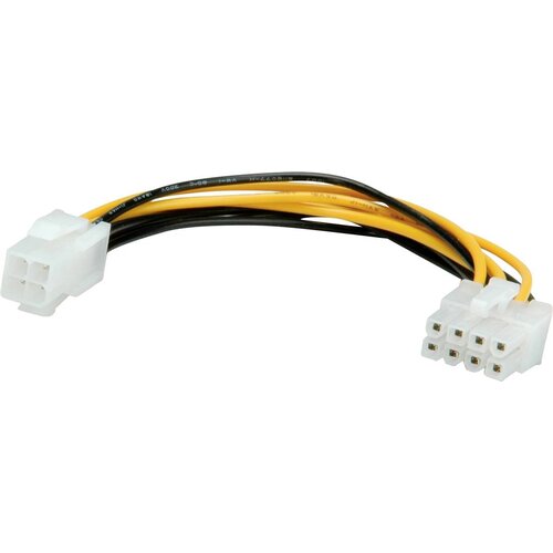 Roline tok priključni kabel [1x 8-polni mo&scaron;ki konektor PCI-e - 1x 4-polni električni mo&scaron;ki konektor ATX] 0.15 m črna\, rumena, (20414765) Cene